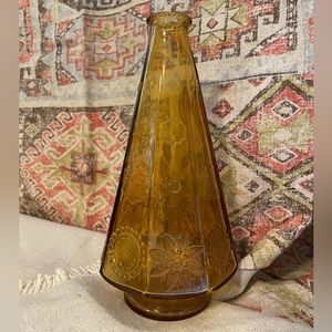 Vintage Wheaton Glass Amber Tapered Bottle